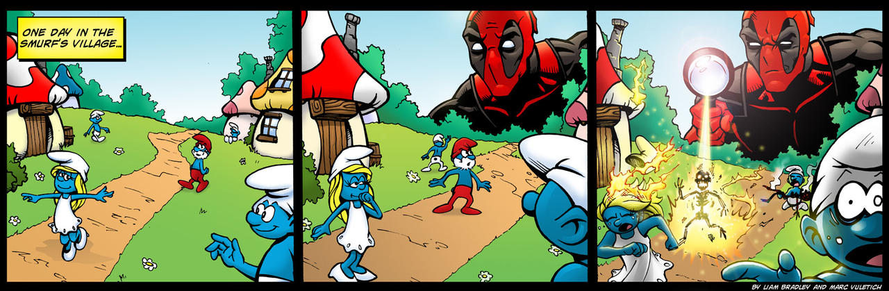 Detail Deadpool Smurfs Nomer 2