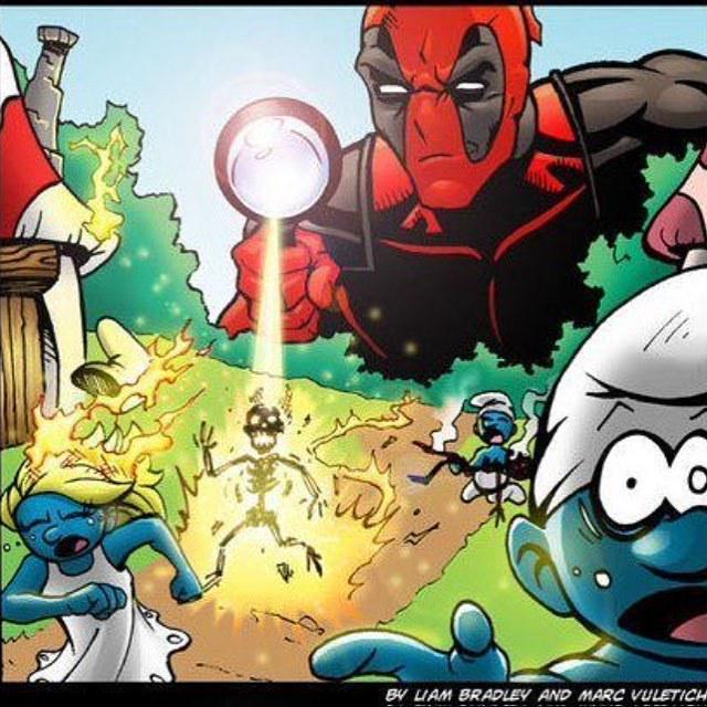 Detail Deadpool Smurfs Nomer 5