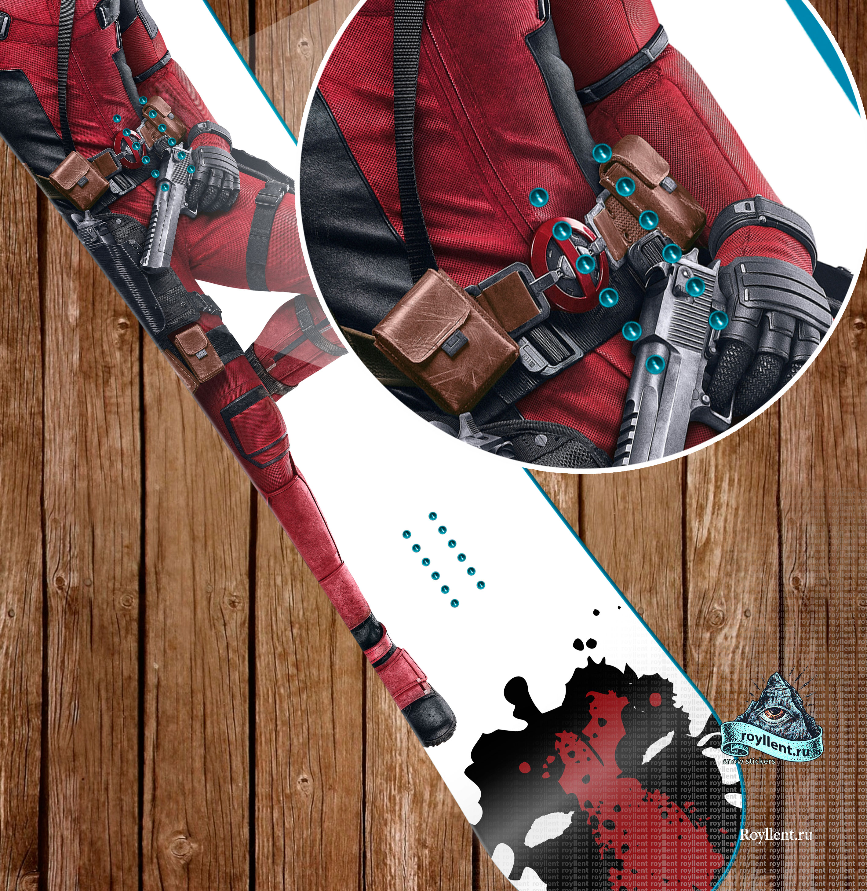 Detail Deadpool Snowboard Nomer 52