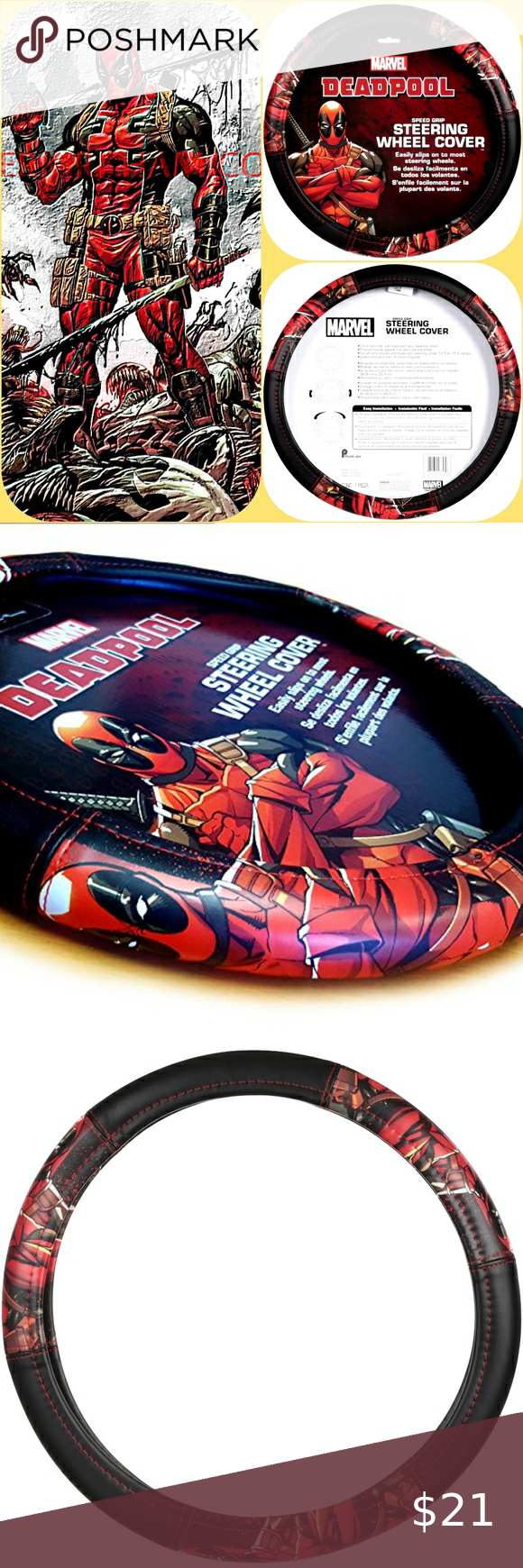 Detail Deadpool Steering Wheel Cover Nomer 14