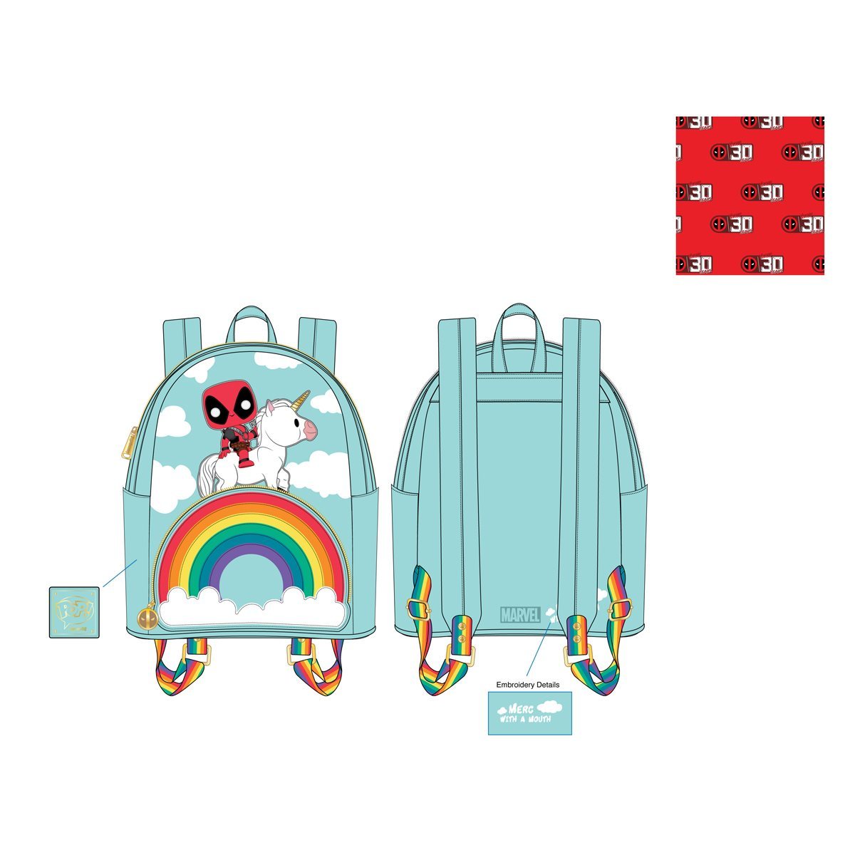 Detail Deadpool Unicorn Backpack Nomer 53