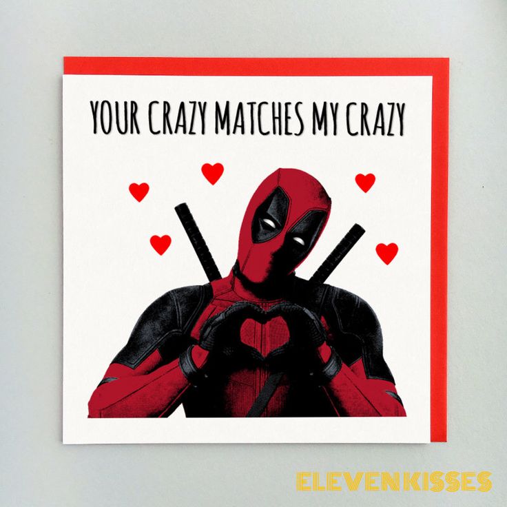 Detail Deadpool Valentines Card Nomer 13