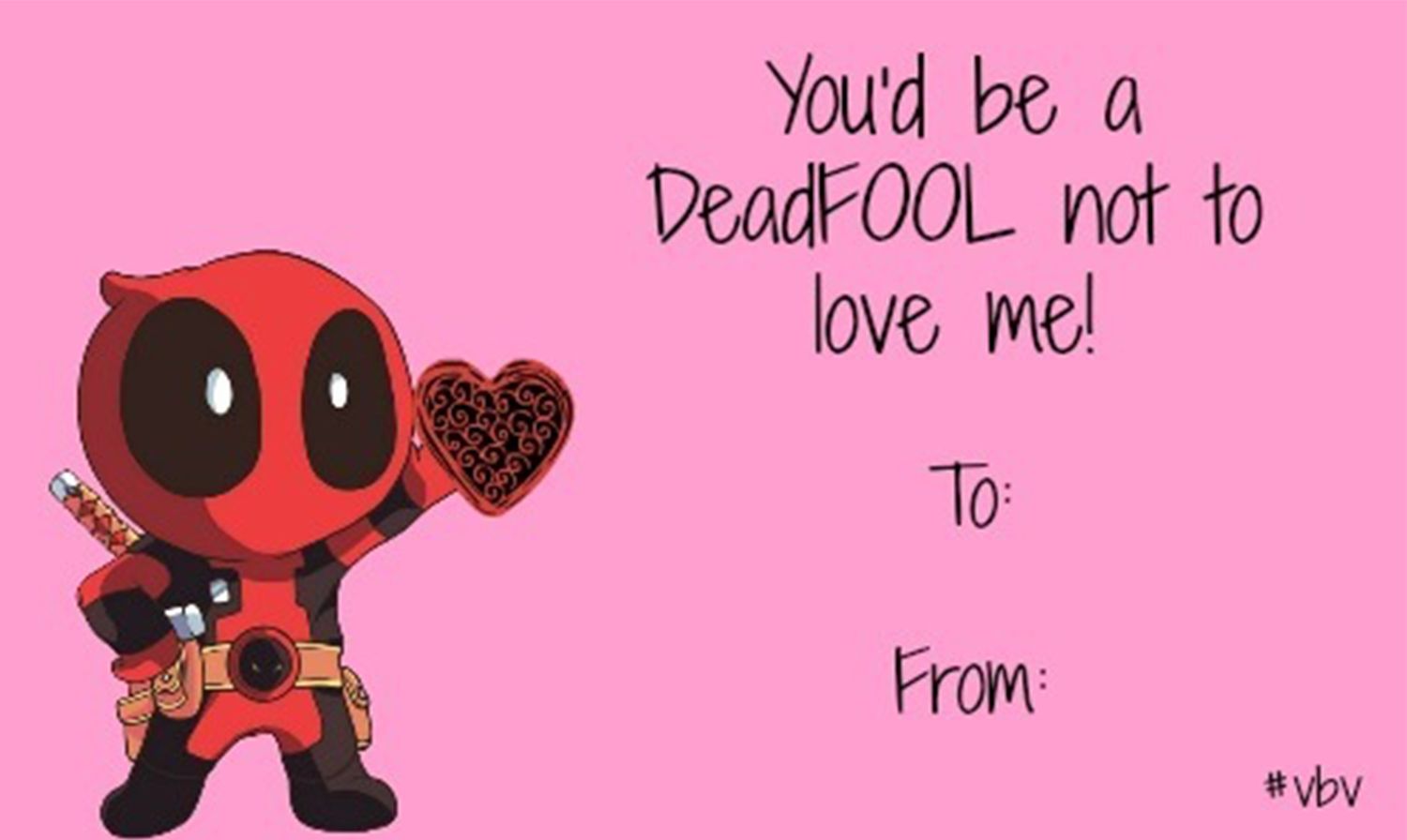 Detail Deadpool Valentines Card Nomer 31