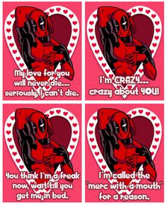 Detail Deadpool Valentines Card Nomer 41