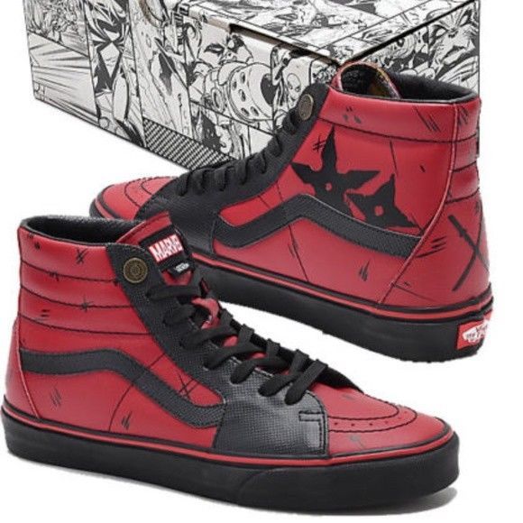 Detail Deadpool Vans Shoes Nomer 14