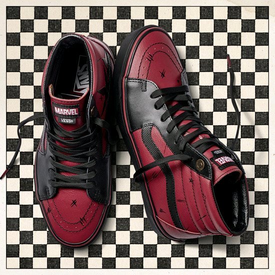 Detail Deadpool Vans Shoes Nomer 38