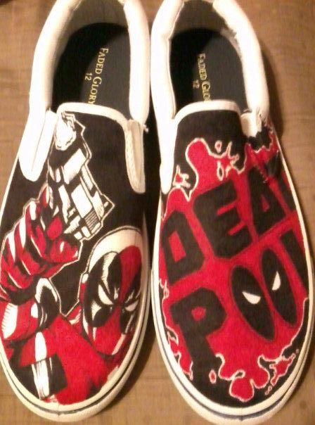 Detail Deadpool Vans Shoes Nomer 40