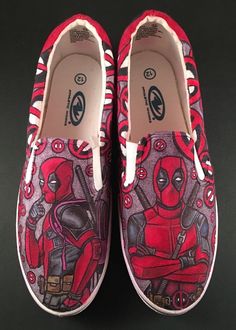 Detail Deadpool Vans Size 12 Nomer 33