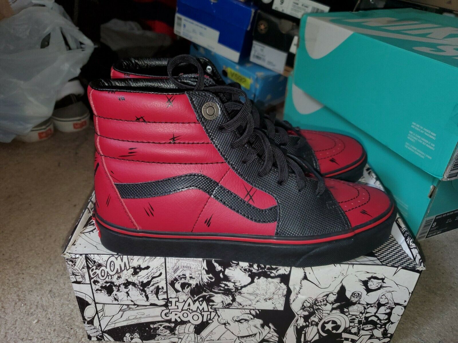 Detail Deadpool Vans Size 12 Nomer 8