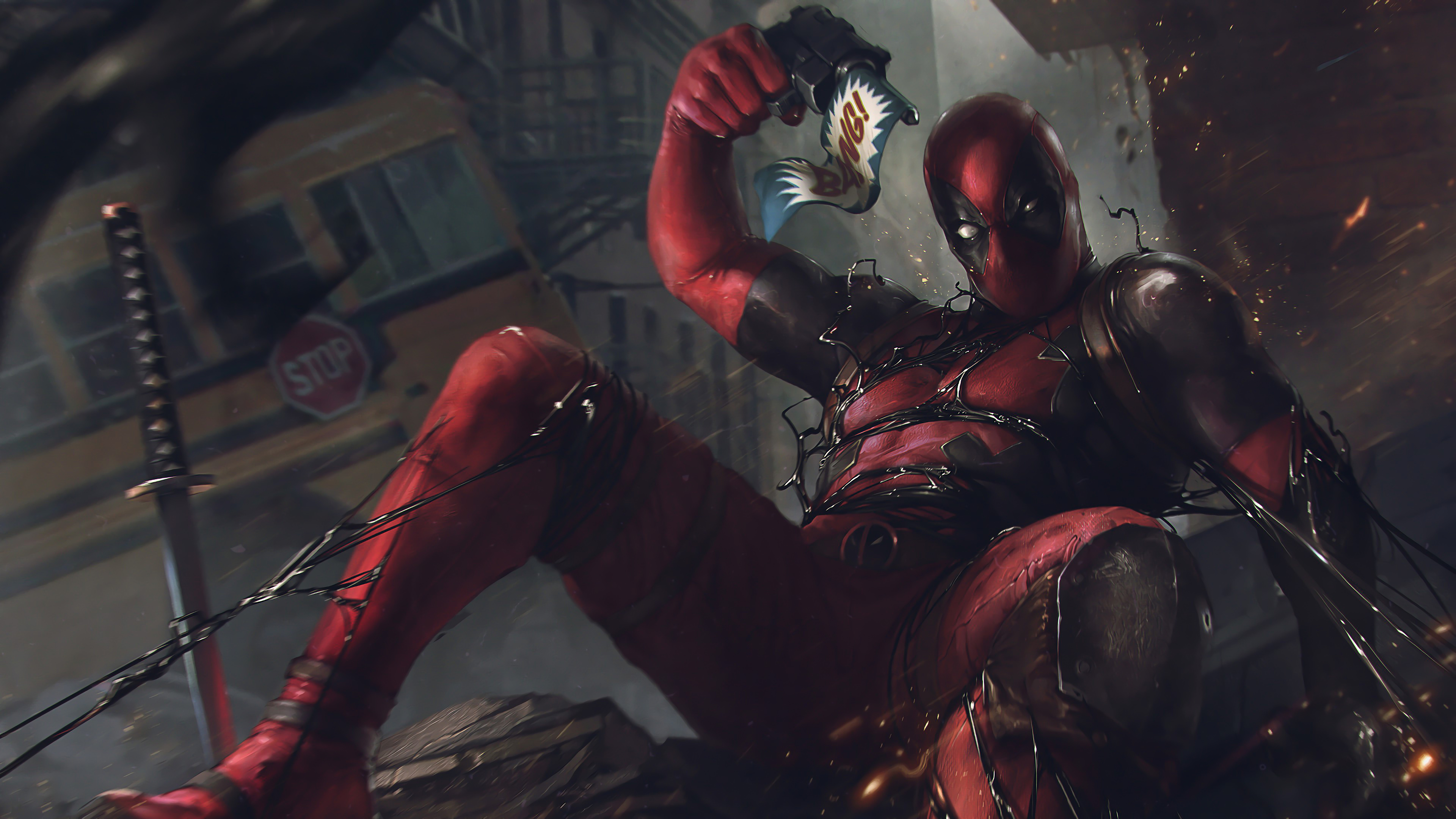 Detail Deadpool Wallpaper 4k Nomer 51