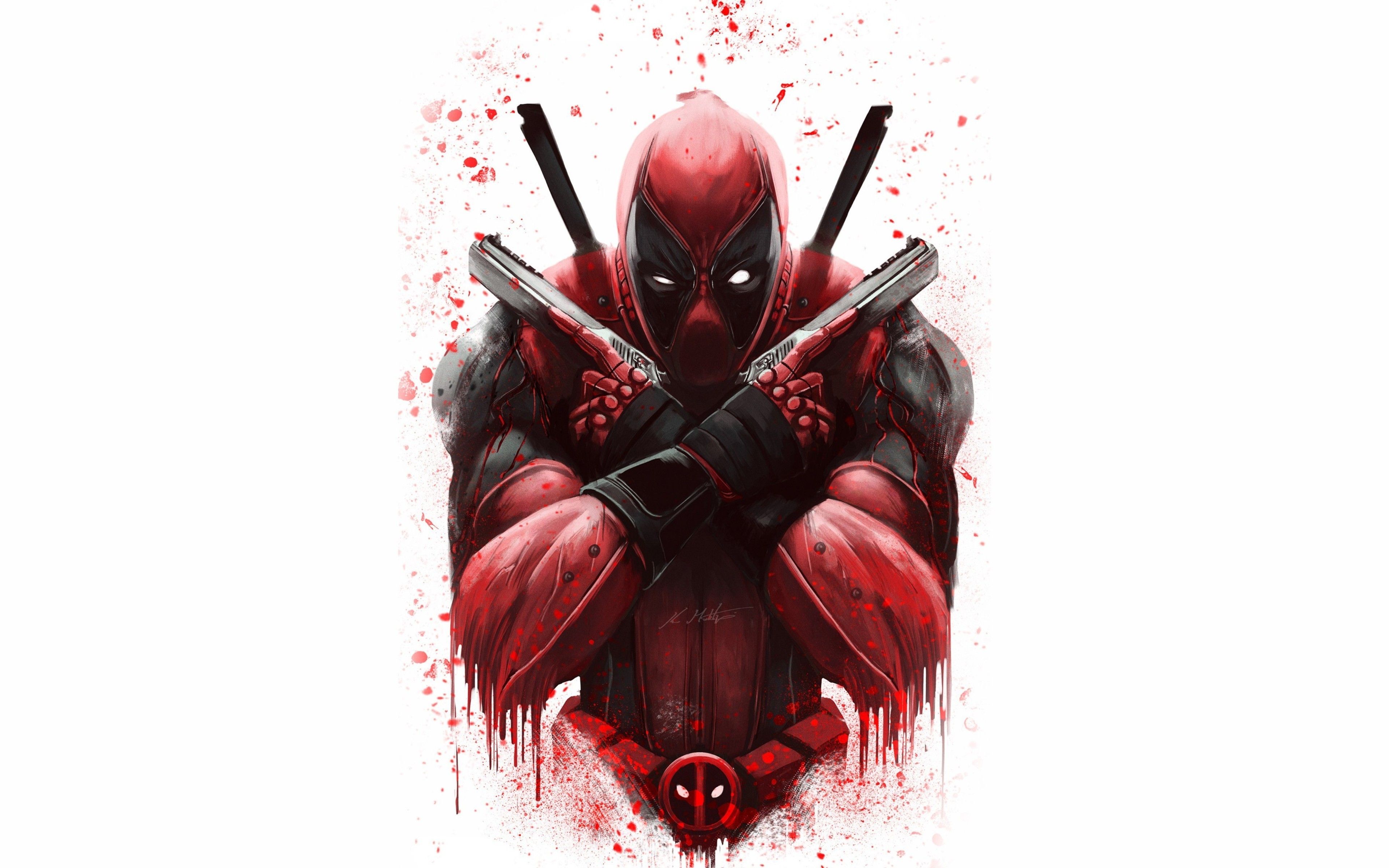 Detail Deadpool White Background Nomer 3