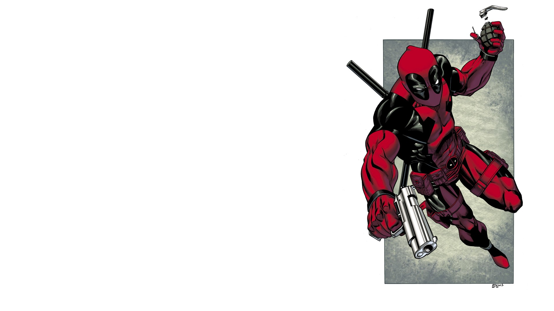 Detail Deadpool White Background Nomer 29