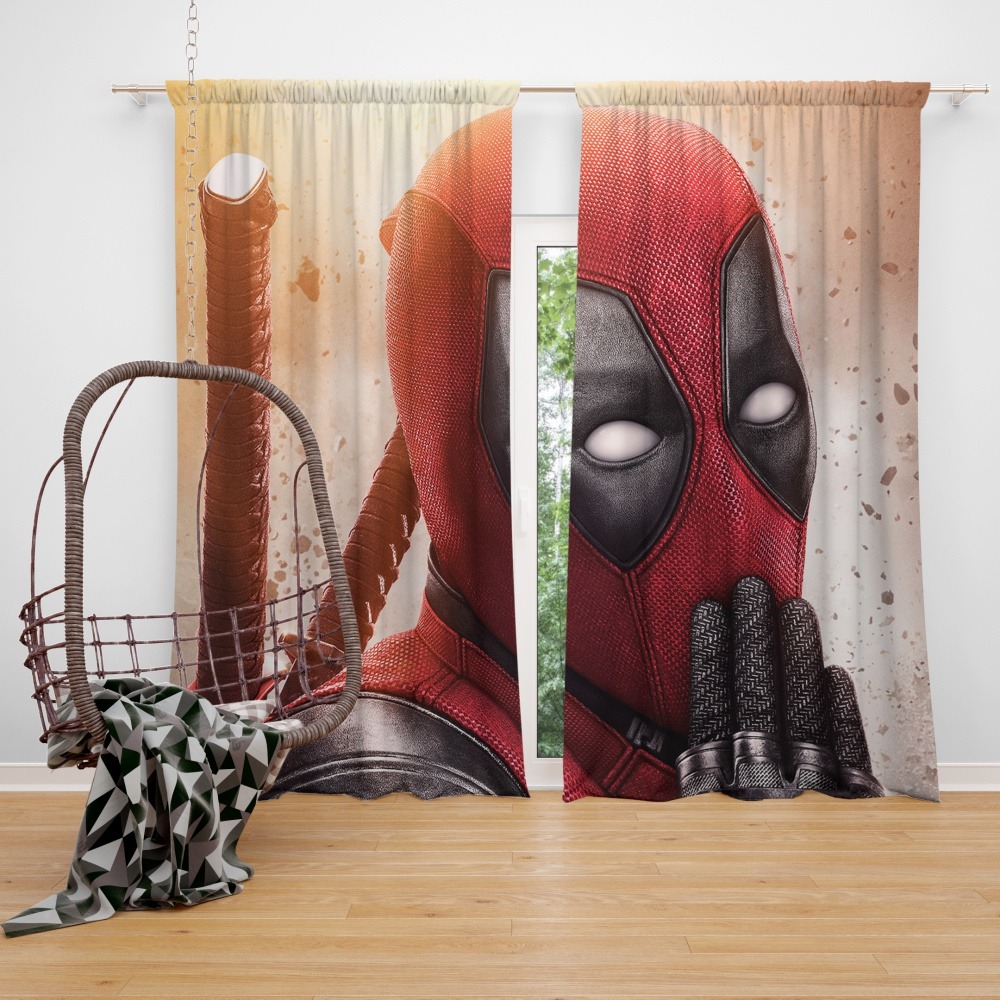 Detail Deadpool Window Curtains Nomer 2