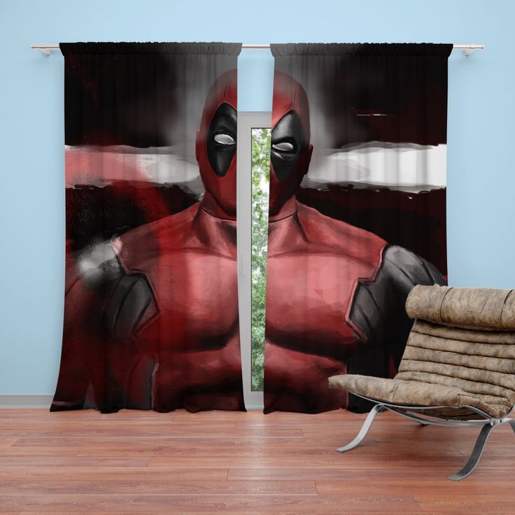 Detail Deadpool Window Curtains Nomer 17