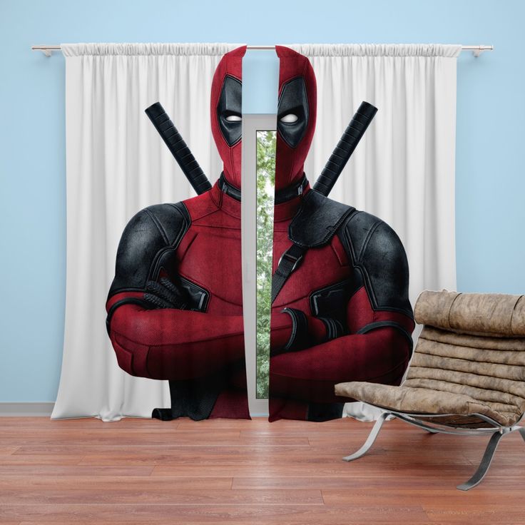 Detail Deadpool Window Curtains Nomer 18