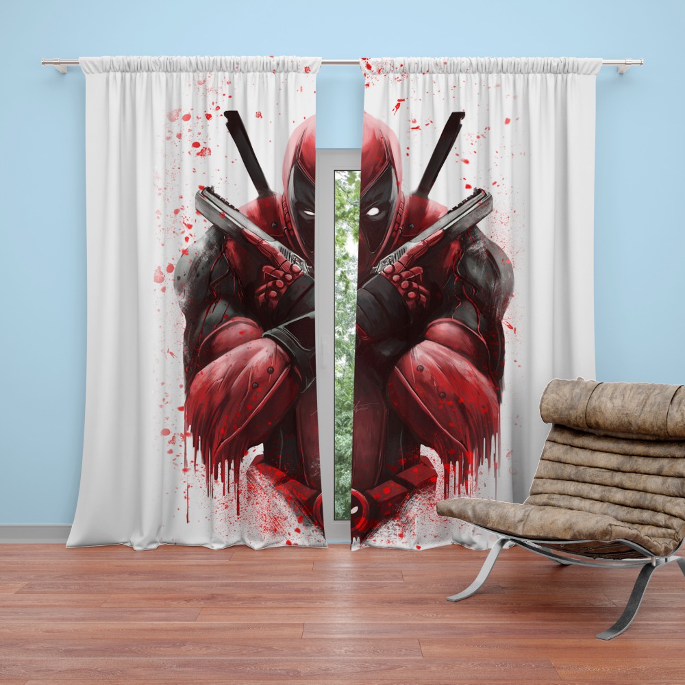 Detail Deadpool Window Curtains Nomer 21