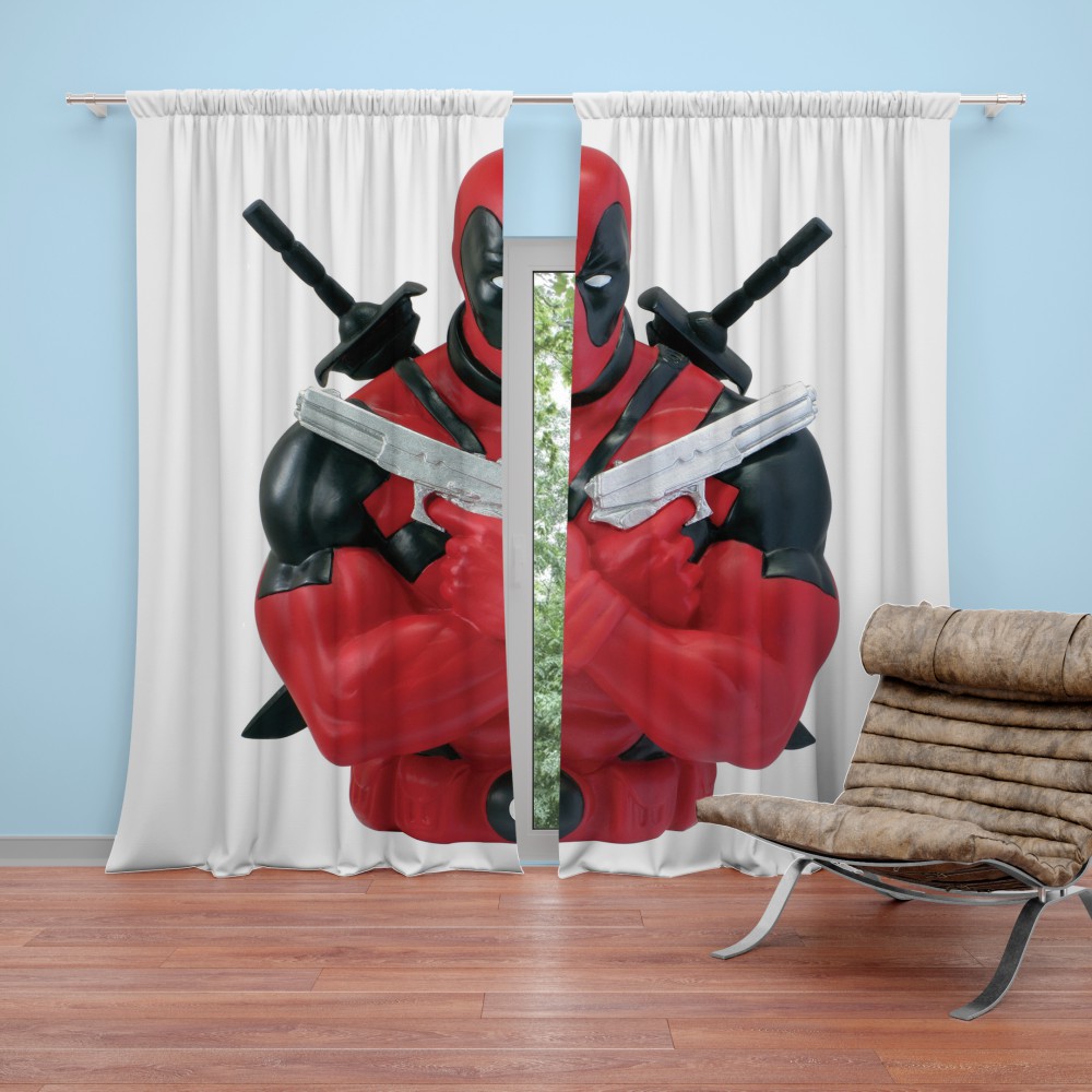 Detail Deadpool Window Curtains Nomer 24