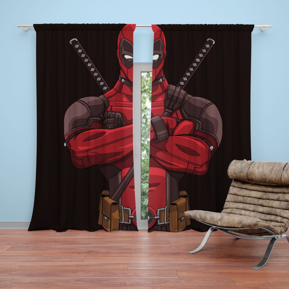 Detail Deadpool Window Curtains Nomer 8