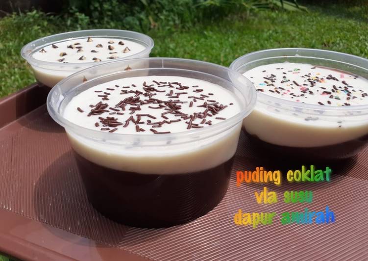 Detail Gambar Puding Coklat Vla Vanila Nomer 14