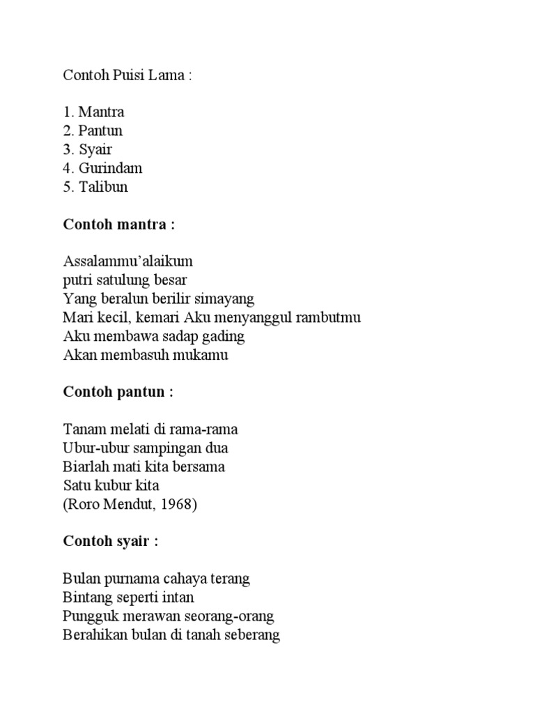 Detail Gambar Puisi Lama Nomer 40