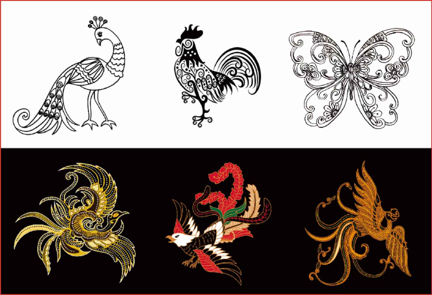 Detail Gambar Ragam Hias Fauna Simple Batik Nomer 5