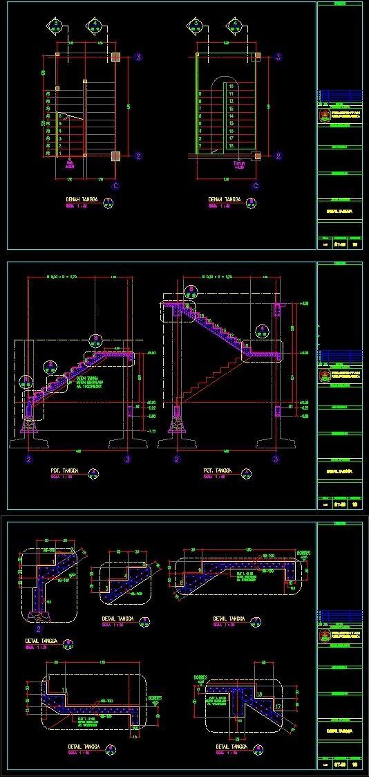 Detail Gambar Railing Tangga Kaca Dwg Nomer 8