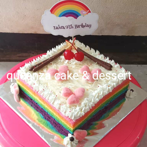 Detail Gambar Rainbow Cake Ulang Tahun Nomer 13