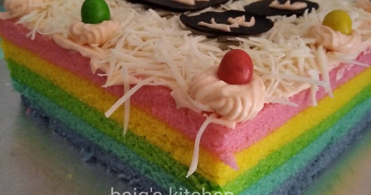 Detail Gambar Rainbow Cake Ulang Tahun Nomer 19