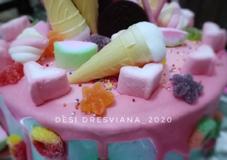 Detail Gambar Rainbow Cake Ulang Tahun Nomer 21