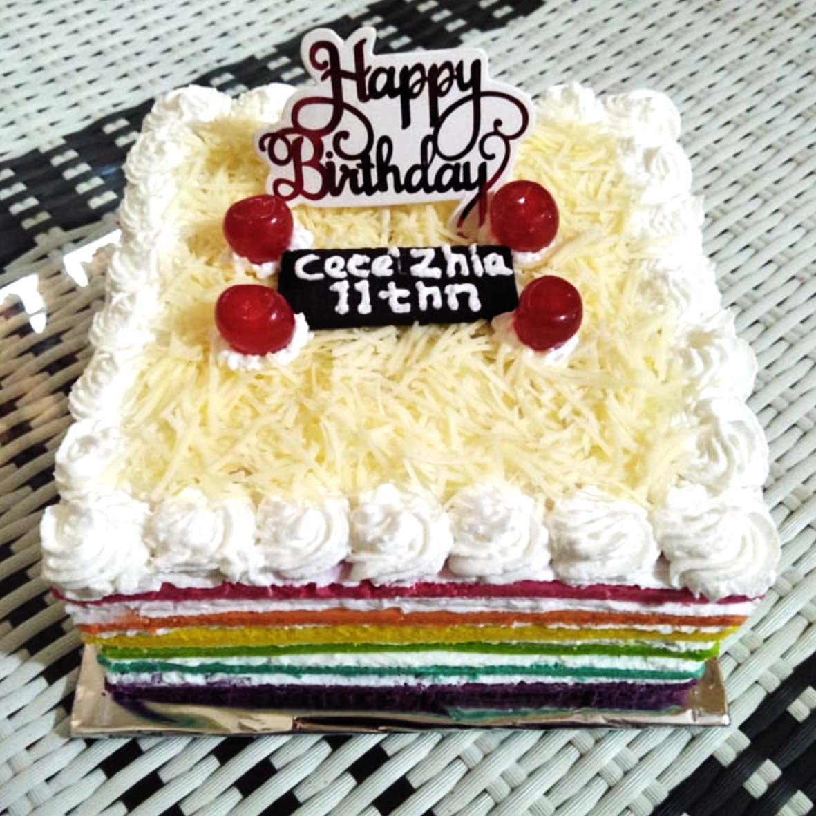 Detail Gambar Rainbow Cake Ulang Tahun Nomer 35