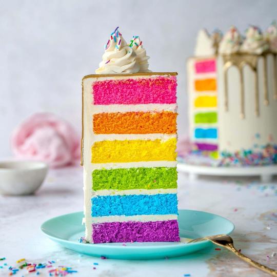 Detail Gambar Rainbow Cake Ulang Tahun Nomer 38