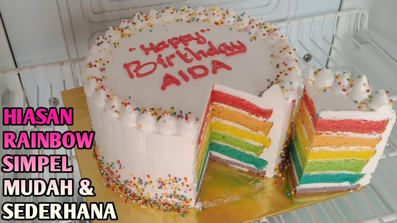 Detail Gambar Rainbow Cake Ulang Tahun Nomer 9