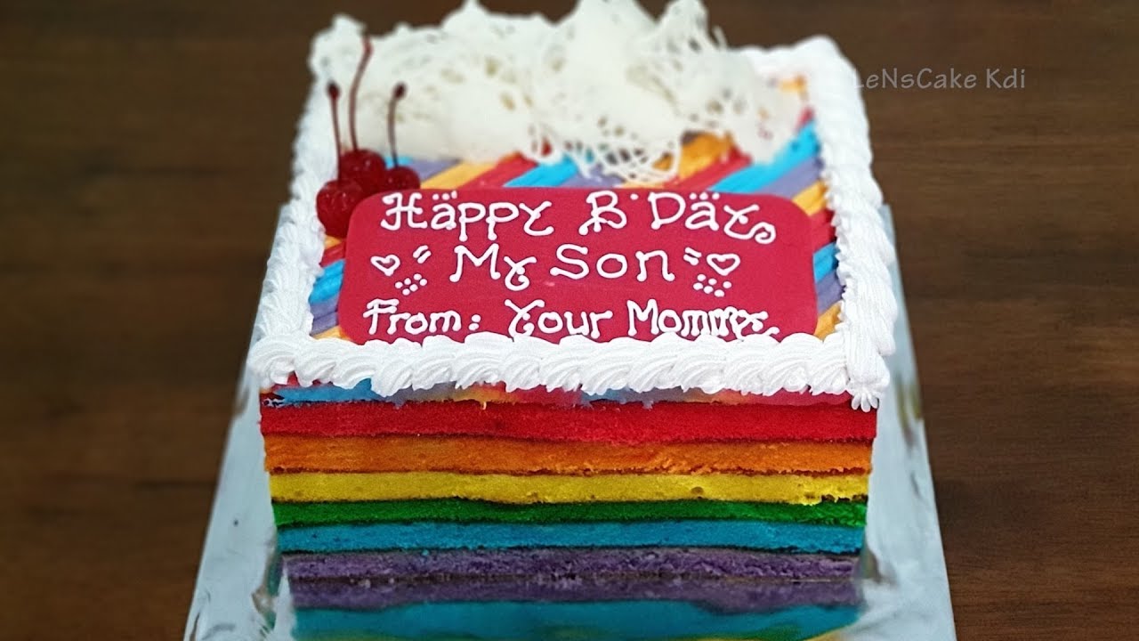 Detail Gambar Rainbow Cake Ultah Nomer 2