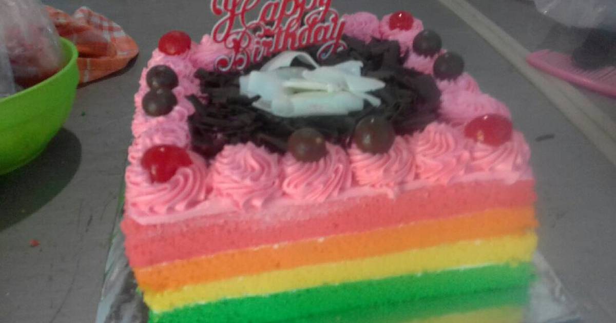 Detail Gambar Rainbow Cake Ultah Nomer 17