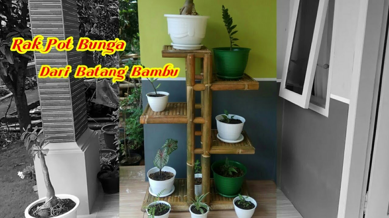 Download Gambar Rak Pot Bunga Dari Bambu Nomer 1