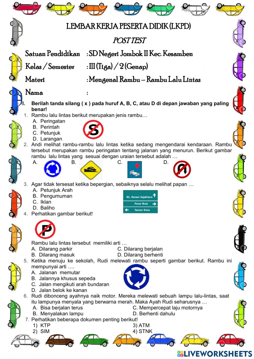 Detail Gambar Rambu Rambu Peringatan Nomer 18