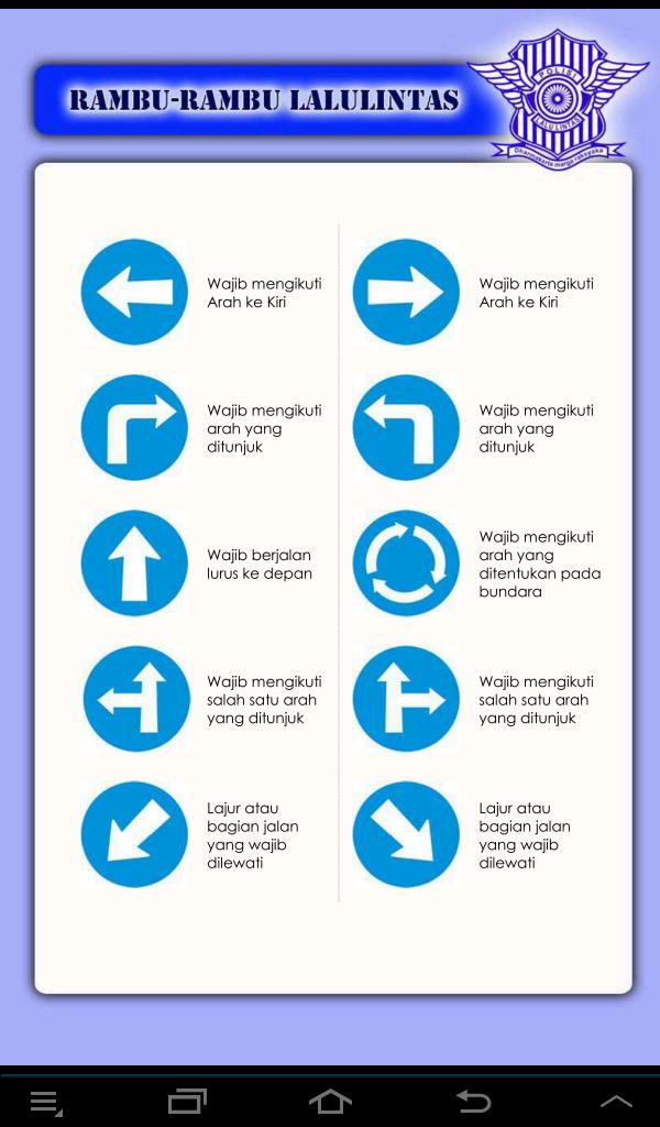 Detail Gambar Rambu Wajib Lurus Nomer 48