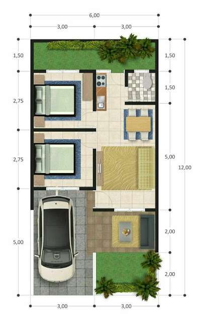 Detail Gambar Rancangan Rumah Minimalis Ukura 5 Meter12 Meter Nomer 20