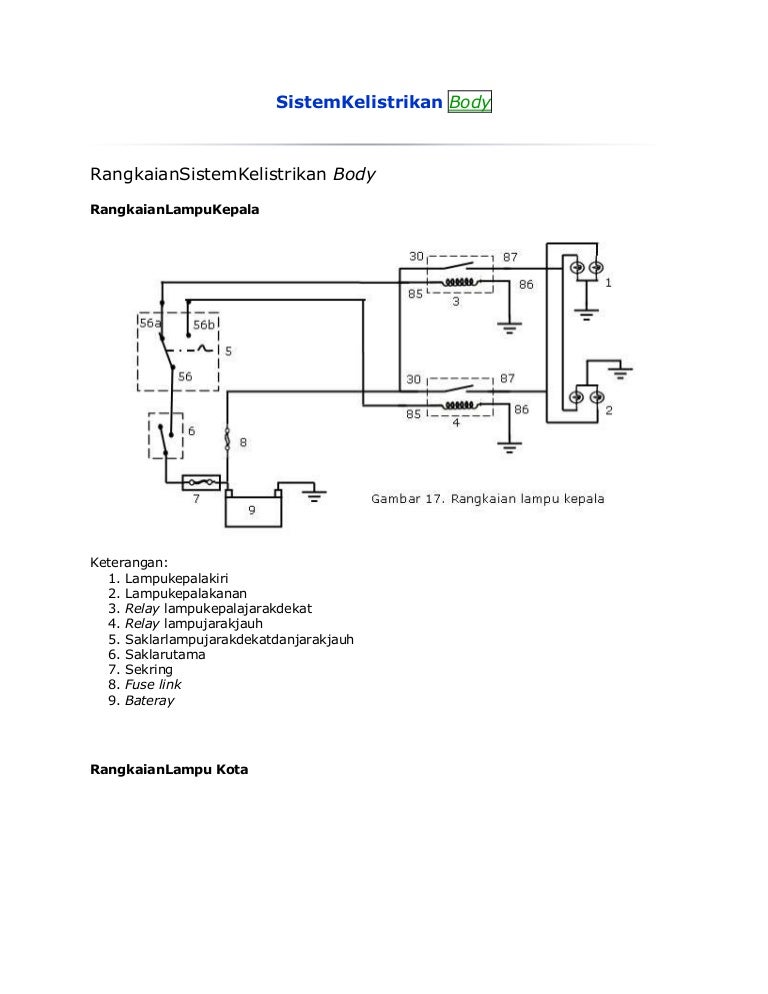 Detail Gambar Rangkaian Lampu Kepala Nomer 54