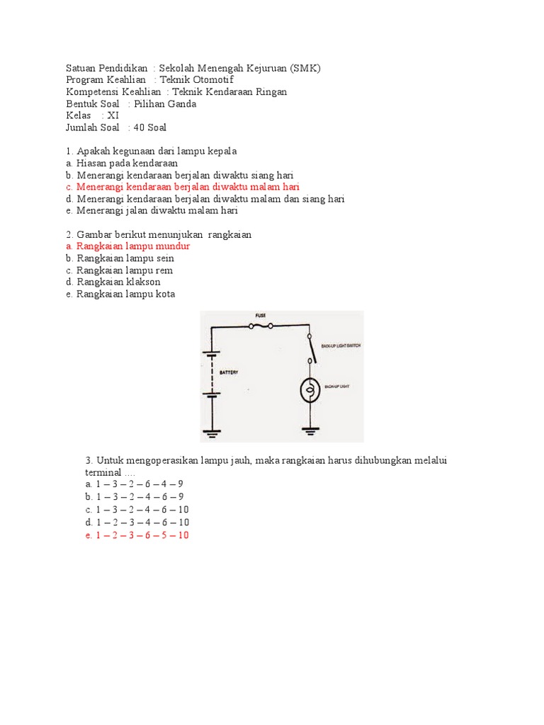 Detail Gambar Rangkaian Lampu Mundur Mobil Nomer 48