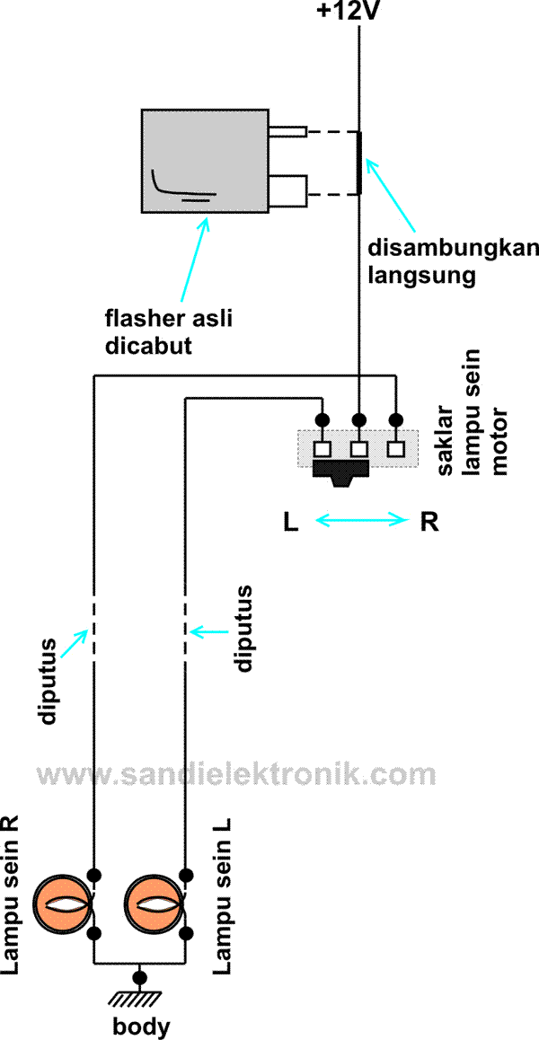 Detail Gambar Rangkaian Lampu Sein Sepeda Motor Nomer 20