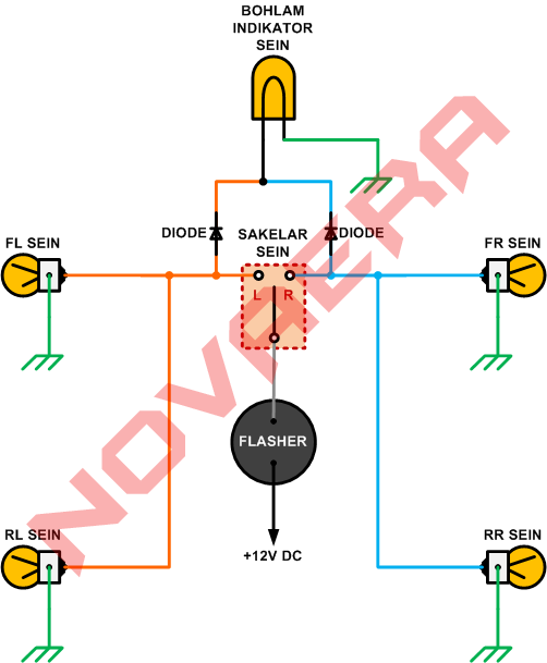 Detail Gambar Rangkaian Lampu Sein Sepeda Motor Nomer 23