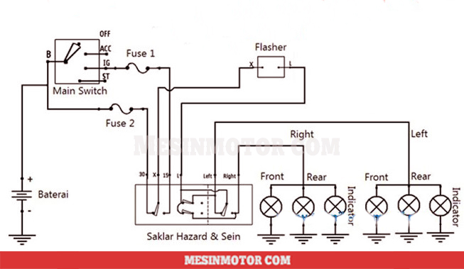 Detail Gambar Rangkaian Lampu Sein Sepeda Motor Nomer 43