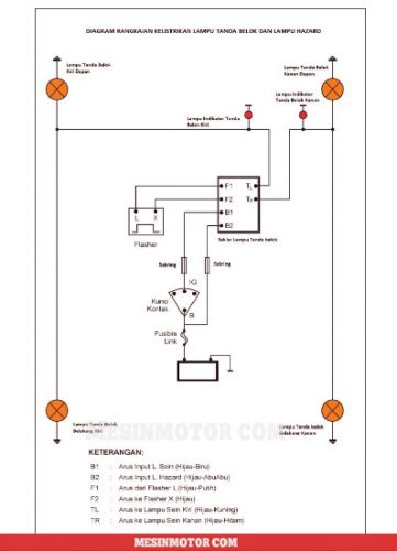 Detail Gambar Rangkaian Lampu Sein Sepeda Motor Nomer 10