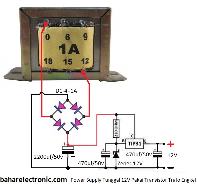 Detail Gambar Rangkaian Power Supply Trafo Ct 12 Volt Nomer 16