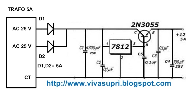 Detail Gambar Rangkaian Power Supply Trafo Ct 12 Volt Nomer 18