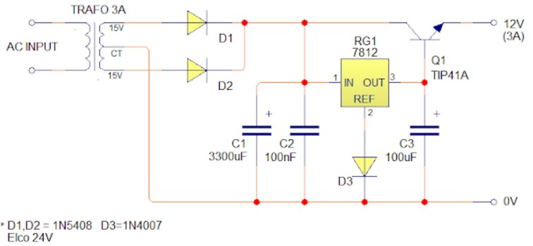 Detail Gambar Rangkaian Power Supply Trafo Ct 12 Volt Nomer 20