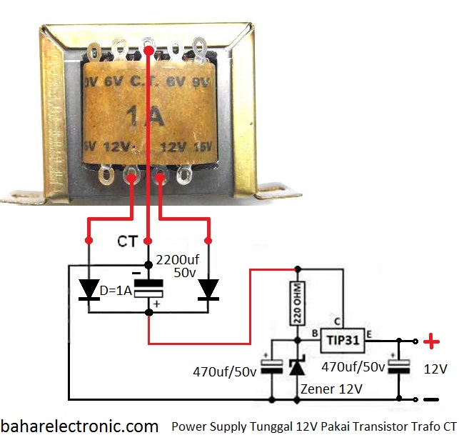 Detail Gambar Rangkaian Power Supply Trafo Ct 12 Volt Nomer 4