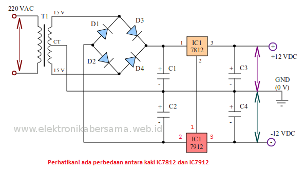 Detail Gambar Rangkaian Power Supply Trafo Ct 12 Volt Nomer 28