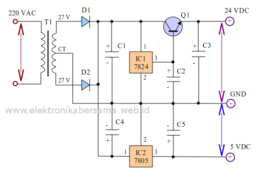 Detail Gambar Rangkaian Power Supply Trafo Ct 12 Volt Nomer 31